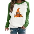 thumbnail image 2 of VKEKIEO Sweatshirts Women Crew Neck Long Sleeve Printed Outdoor Activity Green 100%Polyester Sweatshirts For Women Clearance Under S10.00, 2 of 4