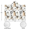thumbnail image 3 of Wearable Blanket,Pug and Footprints Hooded Wearable Flannel Blanket for Adults & Teens,Winter Poncho Shawl Wrap Cape Cozy Anti-Pill,50"x60", 3 of 5