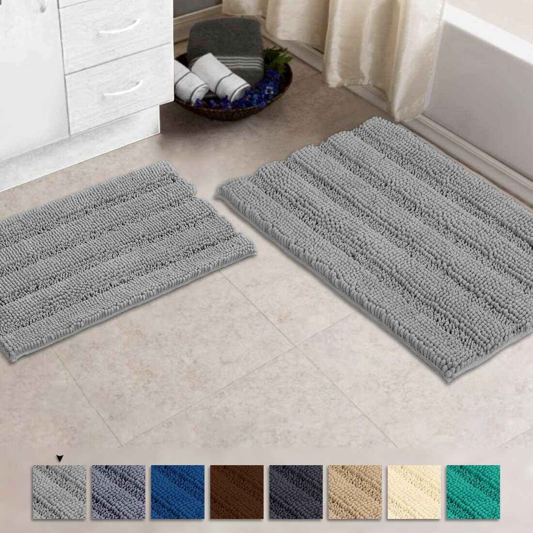15X23" Paris Eiffel Tower Kitchen Bathroom Floor Non-Slip Bath Mat Rug Carpet 