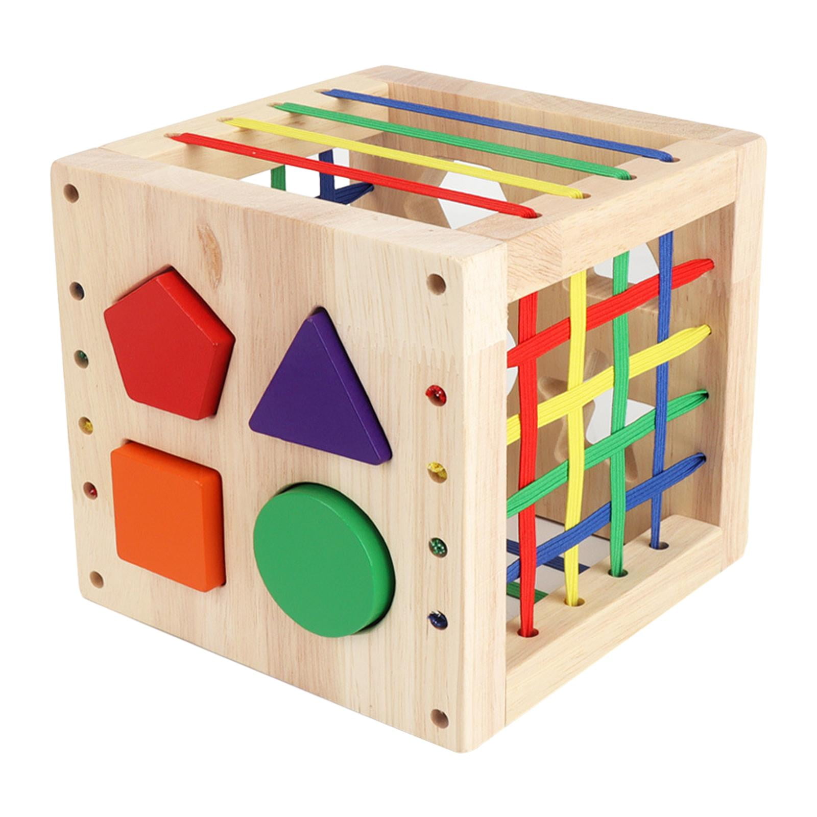 Bunblic Sensory Shape Sorter Block Toddlers Shape Sorter Toy Square Star Triangle Toddlers Shape Sorter Toy Montessori For Creativity Multicolor 14.7c