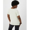 thumbnail image 3 of Hanes Originals Women's Raw Edge V-Neck T-Shirt Mellow Beige M, 3 of 6