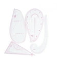 thumbnail image 1 of Shisuyan 4pcs Metric Ruler Plastic Fashion Metric Ruler Set Curve Pattern Grading Rulers Measure Sewing Tools Set for DIY Clothing, 1 of 8