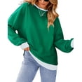 thumbnail image 3 of Fantaslook Color Block Sweatshirts for Women Crewneck Long Sleeve Oversized Pullover Tops Casual Fall Outfits, 3 of 9