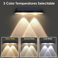 thumbnail image 4 of Solar Fence Lights, 2Pack Outdoor Warm White/Daylight White/Cold White 3 Mode Deck Lights for Outside, Fences, Stair Railings, Pools and Walls, 4 of 13