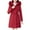 Red, variant on MIUOWANP Womens Coats and Jackets Women's New Long Sleeve Hooded Solid Color Pocket Casual Top Coat Khaki XXXL