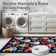 thumbnail image 5 of ODIKA 3'x5' Machine Washable Non-Slip Area Rug, Hearth Enchanted Night Magical Gnome Family Arrangement High Traffic Rug, Red, 731626, 5 of 5