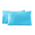 thumbnail image 2 of Superior Solid Flannel Cotton Pillowcases, Set of 2, Standard, Blue, 2 of 6