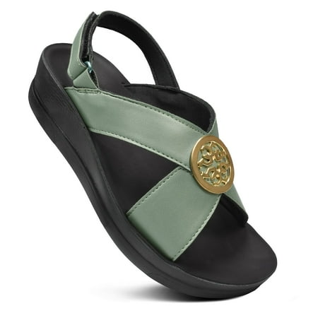 

Aerothotic Merak Walking Platform Slingback Summer Sandals for Women