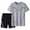 Grey, variant on NAFUU Men's Track Suits 2 Piece Set Mens Sportswear Suits Summer Casual Breathable Short Sleeve T Shirt And Shorts With Pockets Shorts Tracksuit Sets