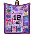 thumbnail image 1 of LHSHID Gifts for 12 Year Old Girl Blanket 12 Year Old Girl Gift Ideas 12th Birthday Gifts for Girls 12 Year Old Girl Gifts for Birthday 12th Birthday Decorations for Girls 40x50in, 1 of 6