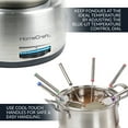 thumbnail image 3 of HomeCraft Stainless Steel Fondue Set, 8-Cup Electric Fondue Pot with 8 Color-Coded Dipping Forks, 3 of 11