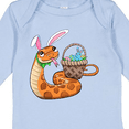 thumbnail image 4 of Inktastic Easter Cute Snake with Basket and Bunny Ears Boys or Girls Long Sleeve Baby Bodysuit, 4 of 5