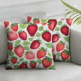 thumbnail image 2 of COMIO Strawberry Throw Pillow Covers Home Decor  Strawberry Decorative Pillowcase Cushion Cover Soft Durable for Bed Sofa Couch, 2 Sets, 2 of 6