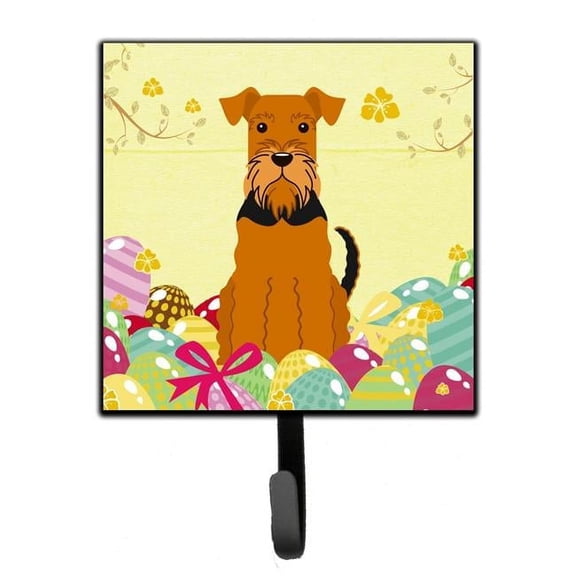Easter Eggs Airedale Leash or Key Holder