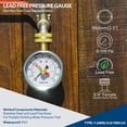 thumbnail image 2 of Manómetro de presión de agua SENCTRL 0-100 psi con Lazy Hand IP67, 2 of 8