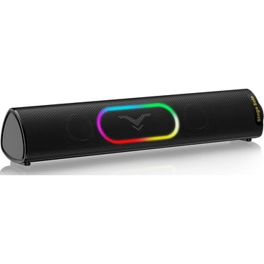 Computer Speakers, HiFi Stereo Computer Sound Bar with Dynamic RGB, Bluetooth 5.3 & USB Plug-N-Play & 3.5mm Aux-in, Bluetooth Computer Speakers for Desktop Monitor, PC, Laptop, Projector, Gaming