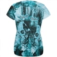 thumbnail image 2 of Perfectly Flawed Blue Dreaming Skulls All Over Womens T Shirt Multi SM, 2 of 2