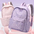 thumbnail image 5 of Cute Book Bag Print Star Backpack Large Capacity Students Bookbags Multiple Pockets Travel Daypack Bag for Teens College Commute (Blue), 5 of 5