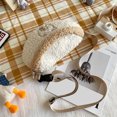 thumbnail image 3 of Bolsa de mano con diseño de oso de peluche suave y cálido para mujer, Mini de cintura con cremallera (blanco) Likrtyny Para Estrenar, 3 of 9