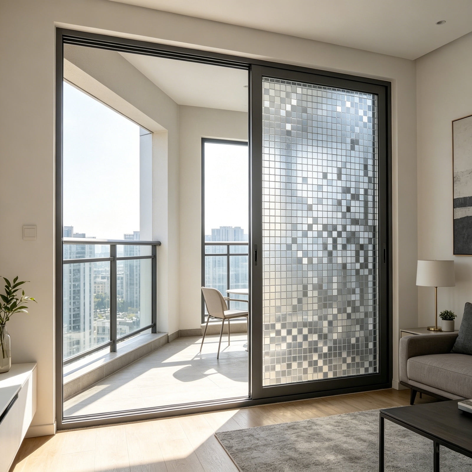 Window Film Sun Blocking Non Adhesive, Static Cling Glass Film for Home Office Bathroom Door, Heat Control Privacy Decorative Covering for Windows and Shower