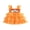 Orange, variant on RUINIXCW Girl Halloween Dress Ghost Embroidery Square Neck Fly Sleeve Tulle Dress