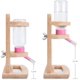thumbnail image 2 of Hamster Wooden Drinking Bottle Holder Height Adjustable Pet Feeder (Pink), 2 of 5