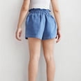 thumbnail image 5 of ZACPNCV Jean Shorts for Girls High Waisted Casual Denim Shorts Elastic Waist Ruffle Shorts Kids Summer Beach Jeans Blue 6-7 Years, 5 of 9