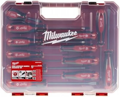 Milwaukee Set of 12 Tri-Lobe Screwdrivers 4932472003,Red : Tools & Home Improvement