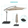 thumbnail image 2 of CHYVARY 8.2 x 8.2ft Outdoor Patio Offset Hanging Cantilever Umbrella with a Base for Deck, Poolside and Garden,Sand Brown, 2 of 7