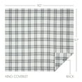 thumbnail image 2 of VHC Brands Woven Plaid Modern Farmhouse Coverlet, Black, King 97x110, 2 of 5