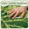 thumbnail image 2 of SIXHOME 20"x32" Bathroom Rug with Green Leaf Non Slip Bath Mat Fluffy Soft Super Absorbent Quick Dry Bathroom Mat Machine Washable Tufted Monstera Bath Mats for Bathroom Floor Green, 2 of 7