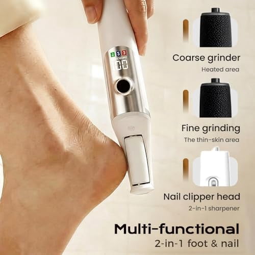 Electric Callus Removers for Feet, 2026 Upgraded Rechargeable Portable Electric Foot Callus Remover Pedicure Kits, Removes Dry Skin for Smoother Feet, for Feet & Hands, Assorted