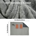 thumbnail image 3 of Hearth & Gear Warm Blankets Mini Heated Blanket Portable Heated Shawl Button Design Heated Throw Foldable Blanket Camping Blanket For Winter Home Blanket Small Throw Bed Soft Blanket Twin Size X Throw, 3 of 7
