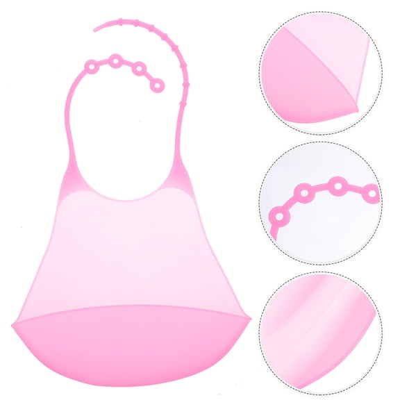 Soimiss Adult Meal Bib Silicone Pink 1Pc