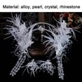 thumbnail image 2 of Diadema de boda con diamantes de imitación y pendientes, tocados de novia hechos a mano, accesorios para el cabello de boda para novias y damas de honor, 2 of 5