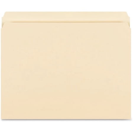 Business Source Straight Tab Cut Letter Recycled Storage Folder – 8 1/2 x 11 – Manila – 10% Recycled – 50 / Box | Bundle of 10 Boxes