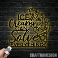 thumbnail image 4 of Craftnamesign Ice Cream Shop Metal Wall Art with LED Lights, Ice Cream Lovers Decor, Ice Cream Sign, 4 of 5