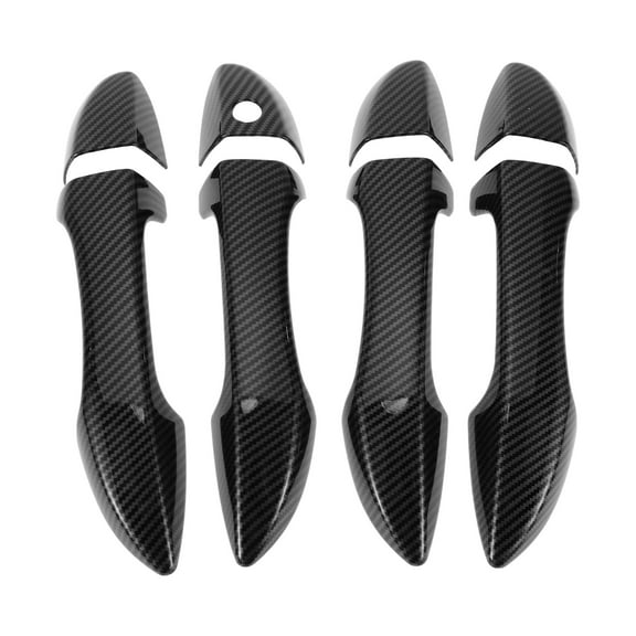 Unique Bargains Door Handle Cover Trim for Toyota Corolla 2014-2018 Durable Tailgate Handle Cover ABS 1 Set Carbon Fiber Black