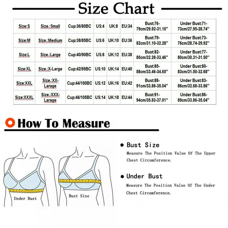 CHGBMOK Bras for Women Plus Size Embroidered Comfortable Breathable Push Up  Bra Underwear No Rims 