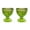 Green, variant on Green Glass Easter Egg Cup for Soft or Hard Boiled Egg Holder - Set of 2 Egg Holders for Breakfast Brunch, Kitchenware, Easter Decoration