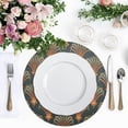 thumbnail image 4 of Ryvnso Bronze Seashells Round Plate Mats Dining Table Placemat Set of 4 for Holiday Decoration, 4 of 7