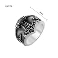 thumbnail image 2 of GKNET 2 Style Mens Stainless Steel Nordic Viking Thors Hammer Rune Mjolnir Ring, 2 of 6