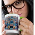 thumbnail image 2 of Temple At Sai Baba Ashram, 11oz Two-Tone Green Mug, 2 of 7