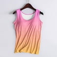 thumbnail image 5 of Jinhomg Womens Athletic Tank Tops Lightweight Sleeveless Cami Shirts with Built in Bra 2025 Trendy Gradient Color Workout Yoga Tanks Outdoor Gym Sportswear Pink S, 5 of 8