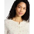 thumbnail image 5 of No Boundaries Sleep Pointelle Knit Cardigan, Women’s XXS-3X, 5 of 6