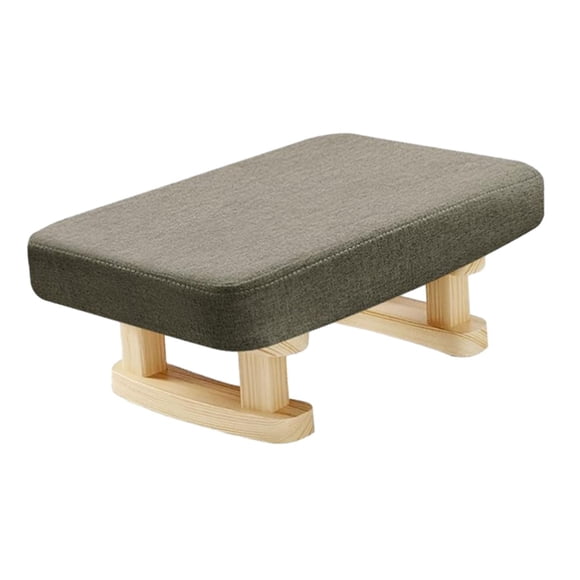 Lipstore Foot Rest with Wooden Legs Modern Sofa Footrest for Home Bedroom Living Room coffee color