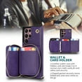 thumbnail image 3 of ELEHOLD for Samsung Galaxy S23 Ultra Wallet Case Crossbody, Zipper Pocket Phone Case with Shoulder Strap for Women Compatible with Samsung Galaxy S23 Ultra 5G 6.8 Inch,
Purple, 3 of 7