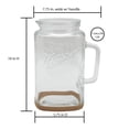thumbnail image 4 of Mason Craft & More Glass 1 Gallon Pitcher with Removable Plastic Lid and Silicone Base, Tan, Useful for Serving Chilled Drinks, 4 of 6