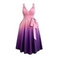 thumbnail image 4 of Levmjia Women's Plus Size Maxi Dress Summer Sleeveless V Neck Tie Waist A Line Dress with Pockets Casual Beach Vacation Long Dress, 4 of 8