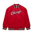 thumbnail image 2 of Men's Mitchell & Ness Red Chicago Bulls Hardwood Classics  Throwback Wordmark Raglan Full-Snap Jacket, 2 of 5